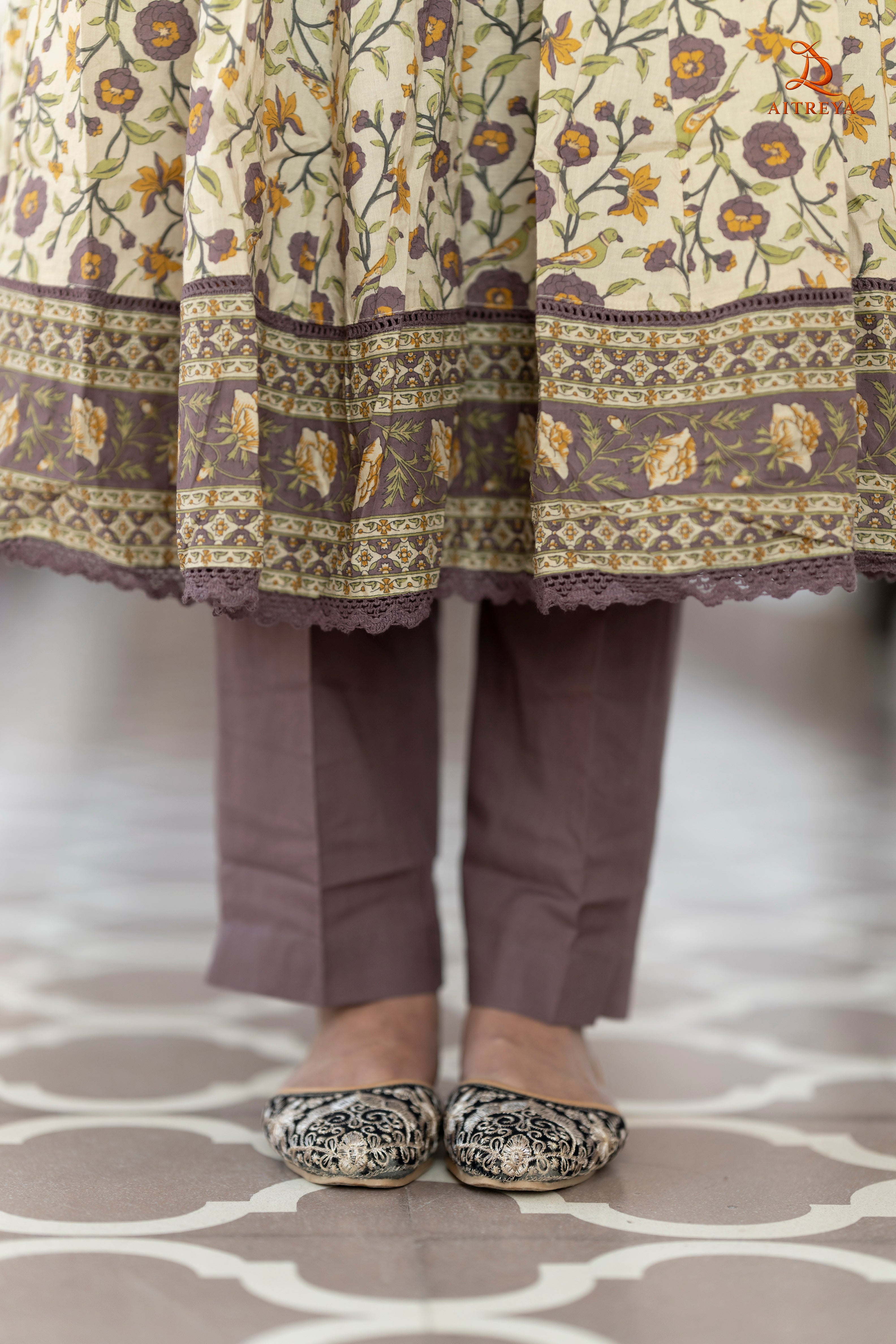 Phoolbaari Leher Cotton Anarkali Set
