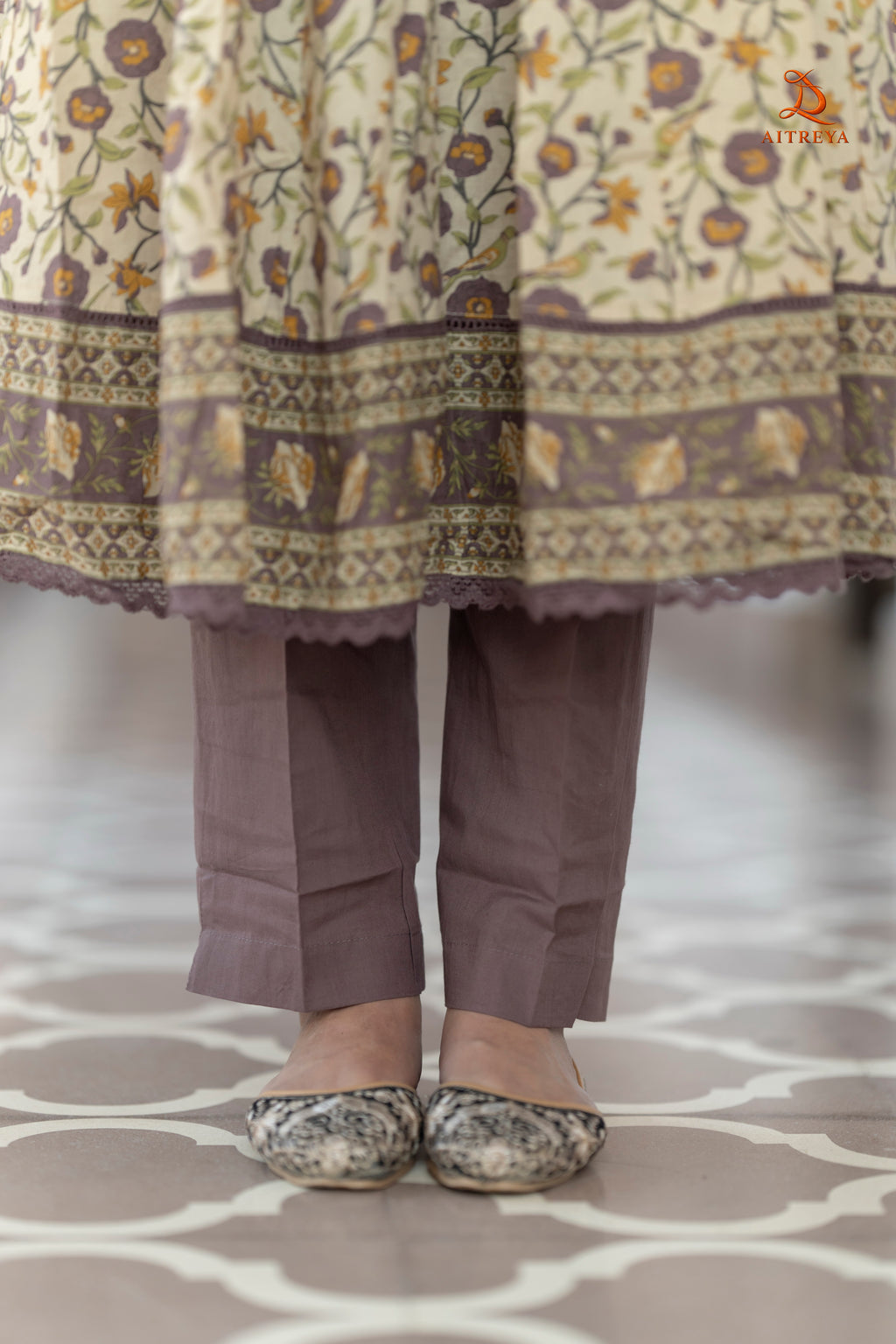 Phoolbaari Leher Cotton Anarkali Set