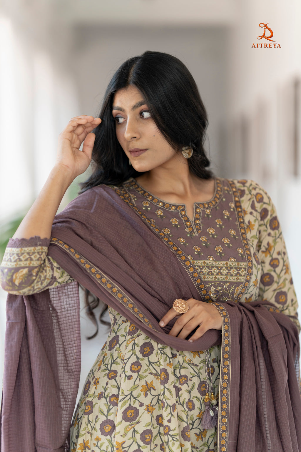 Phoolbaari Leher Cotton Anarkali Set