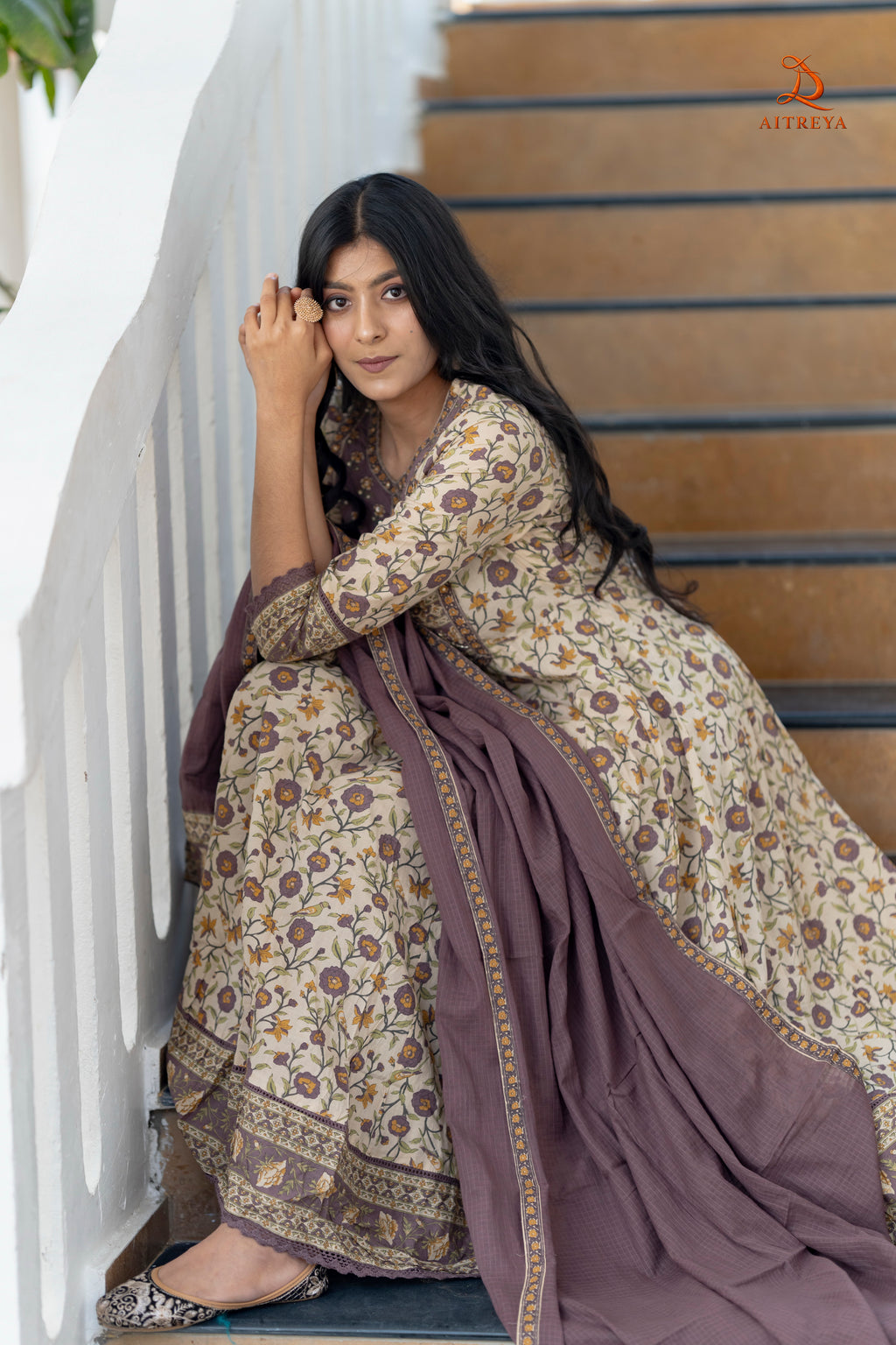 Phoolbaari Leher Cotton Anarkali Set