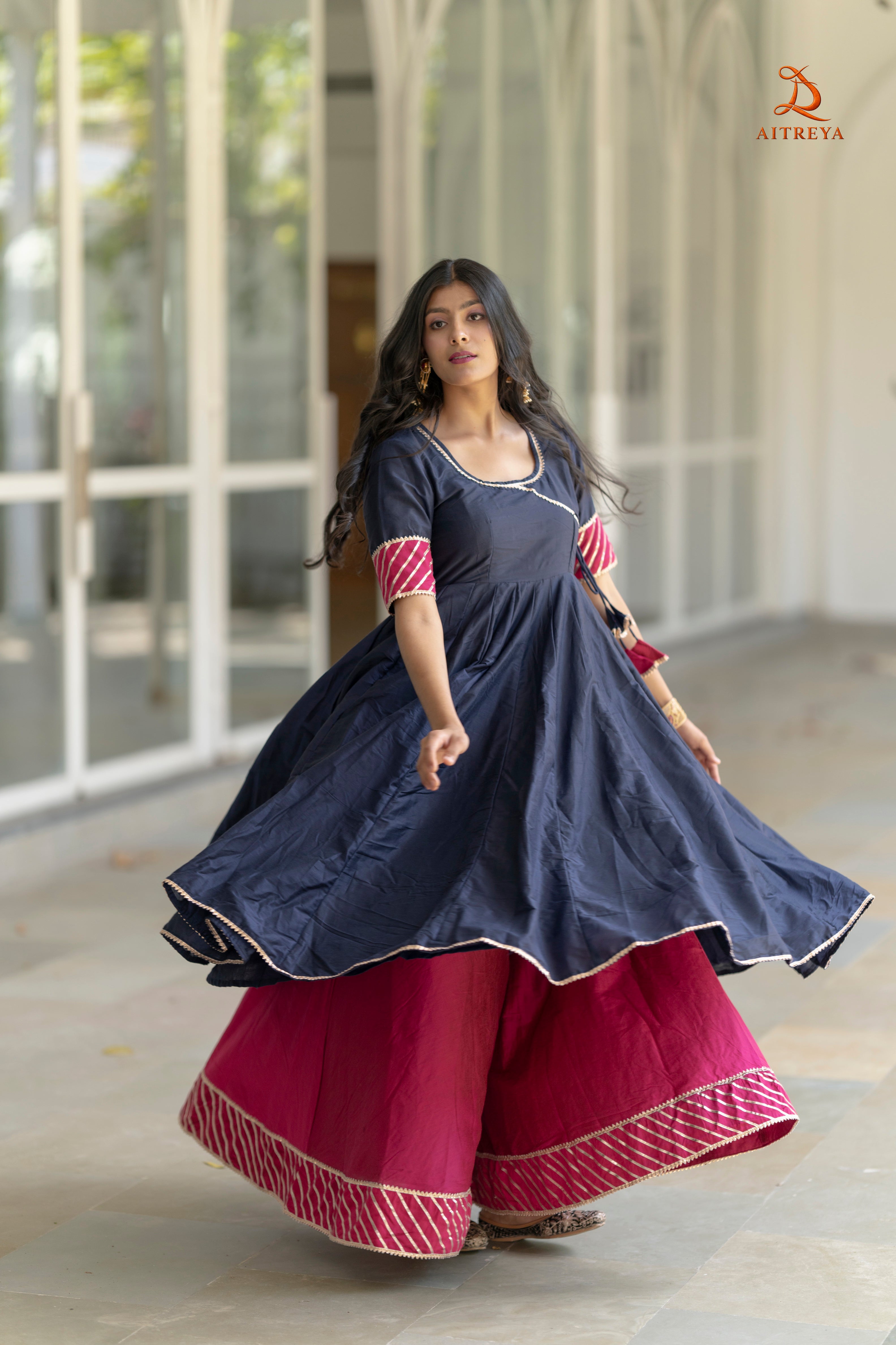Surmayi Rang Mahal Anarkali Set