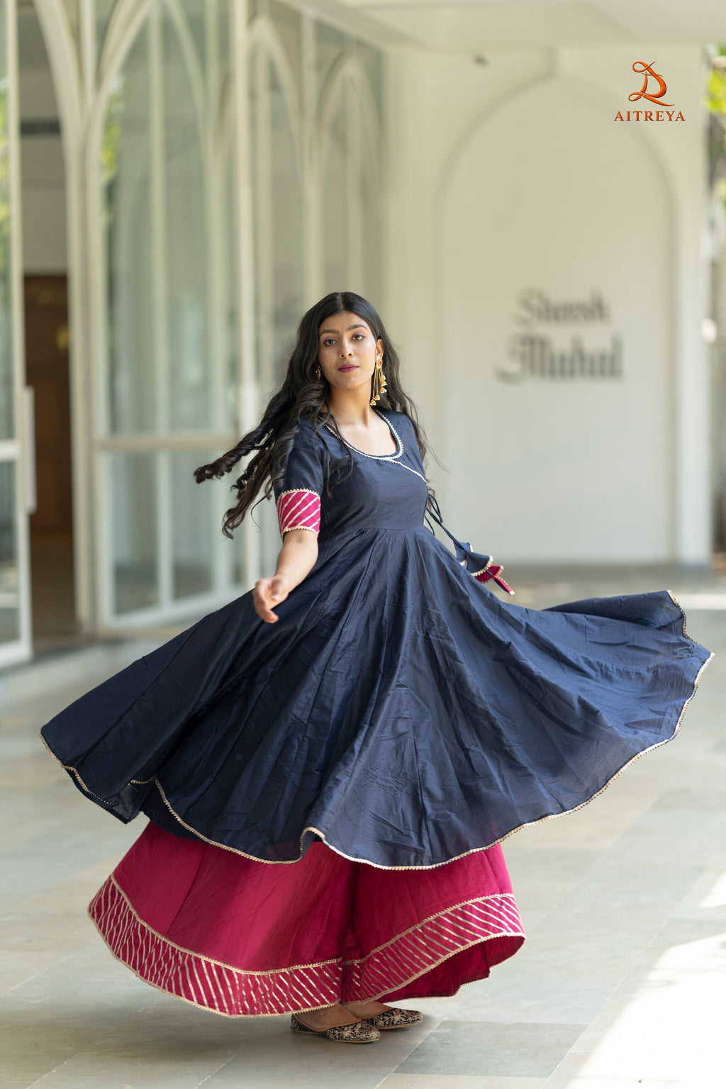 Surmayi Rang Mahal Anarkali Set